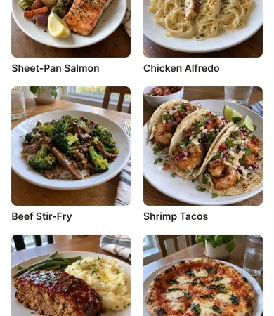 Recipick recipe list showing saved recipes with photos
