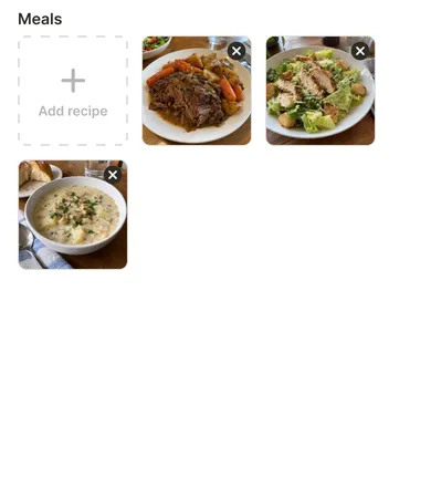 Recipick meal plan calendar with recipes placed on dates