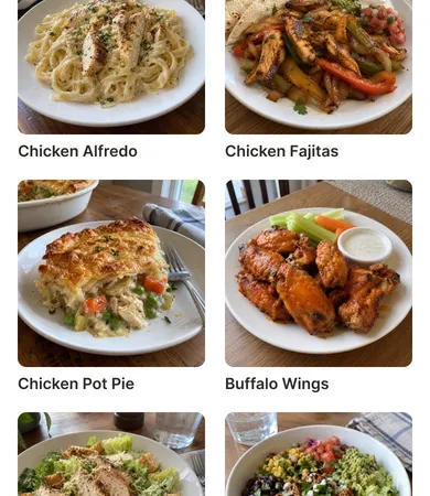 Recipick tag list with tags such as ingredients and moods